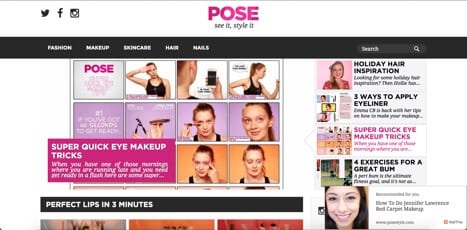 Pose fashion video sites