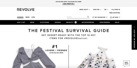 online shops like revolve